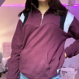 burgundy pink sweatshirt